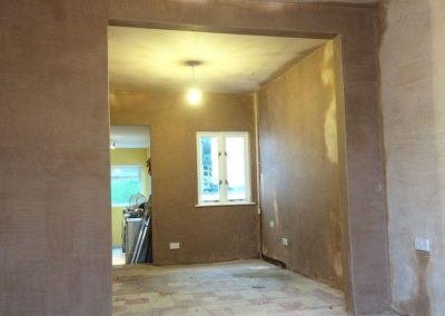 steel beam fitted plastered