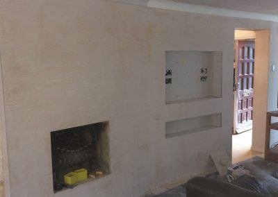 feature stud wall / partition, plastered